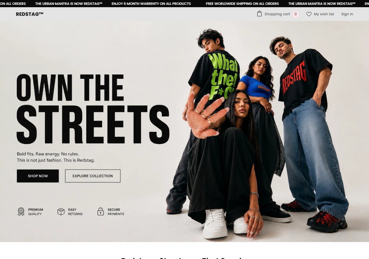 Redstag website preview