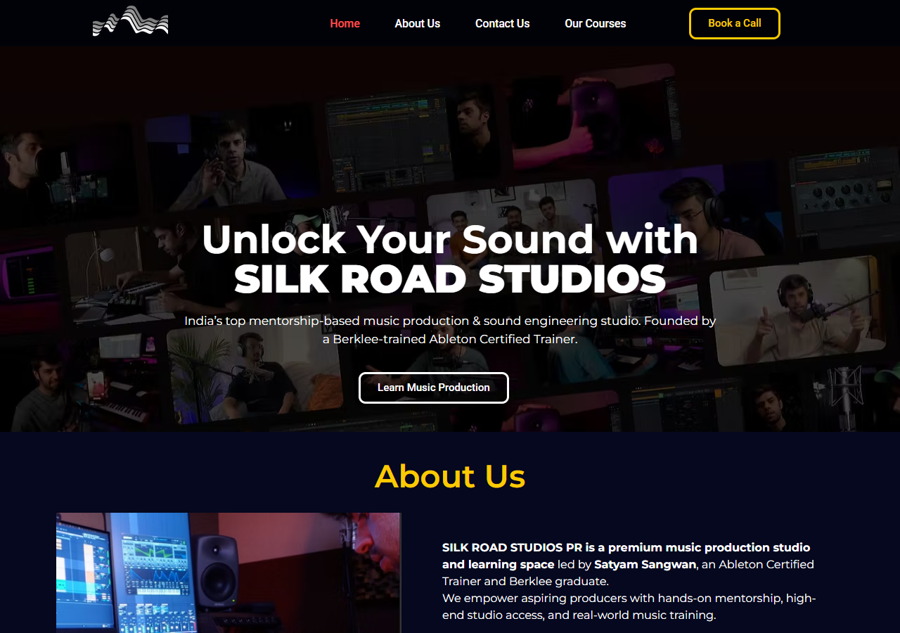 Silk Road Studios website preview